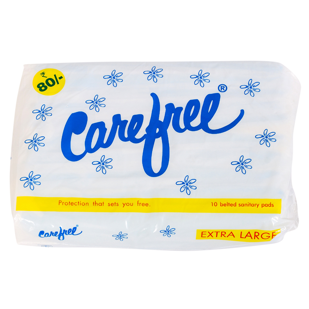 CAREFREE BELTED SANITARY XL 10 PADS