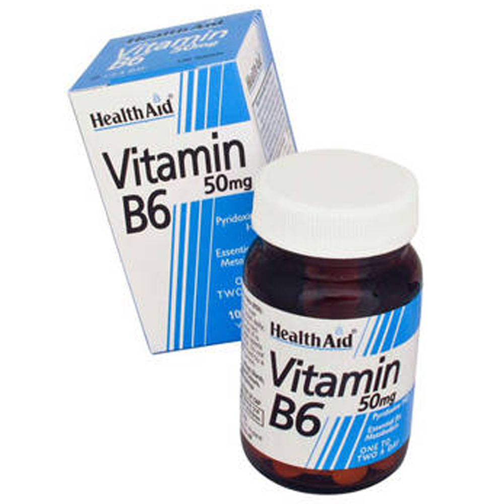 Buy HealthAid Vitamin B6 50 Mg 100 Tablets Pyridoxine HCl Online In