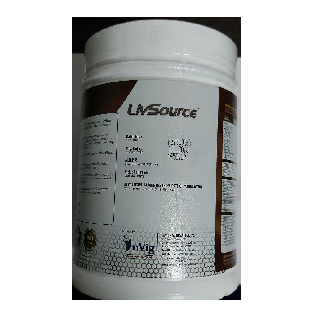 LIVSOURCE POWDER CHOCOLATE 400GM{PACK OF 2}