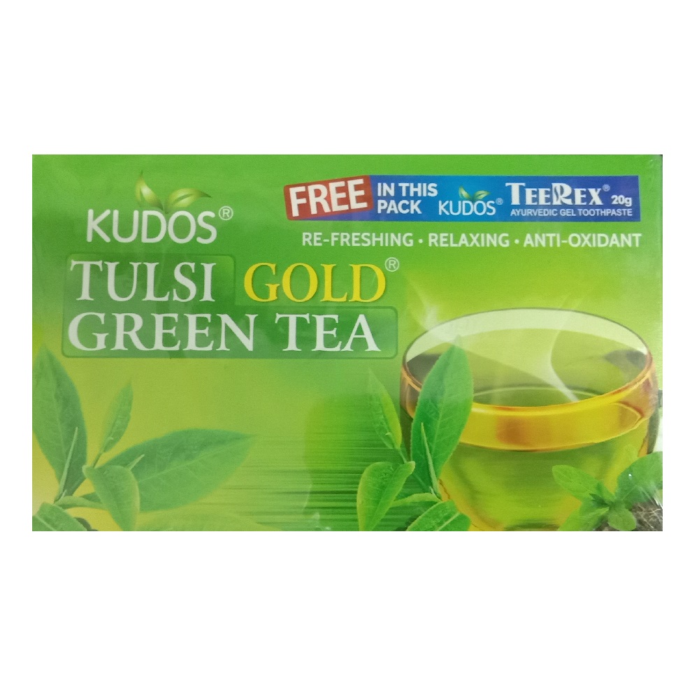 KUDOS GOLD TULSI GREEN TEA 25N